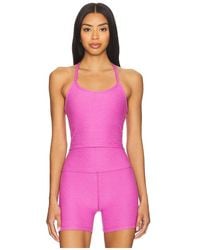 Beyond Yoga - Camiseta Corta Con Espalda Nadadora Spacedye En Color Fucsia Talla (También En S, Xs, Xxl) - Lyst