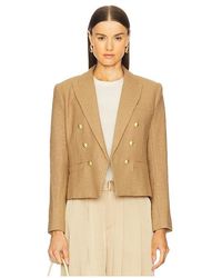 L'Agence - Blazer Recortado Brooke En Color Bronce Talla En - Lyst