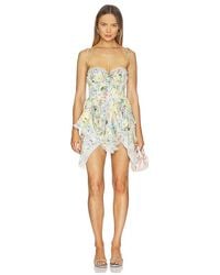 For Love & Lemons Madison Mini Dress in Yellow | Lyst