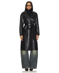 ALL THE WAYS - Claire Faux Leather Trench - Lyst