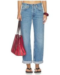 RE/DONE - Beau Jean Cuffed Boyfriend Jeans - Lyst