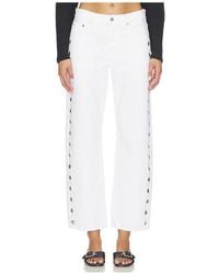 Pistola - Lexi Mid Rise Bowed Straight Jeans - Lyst