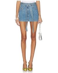 The Attico - Denim Mini Skirt - Lyst