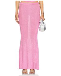 SER.O.YA - Harmony Metallic Knit Skirt - Lyst