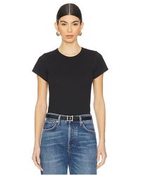 ÉTERNE - Fitted Crewneck Short Sleeve Top En Talla En - Lyst