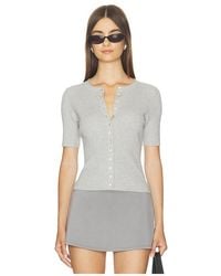 525 America - Georgie Elbow Sleeve Button Down Cardigan - Lyst