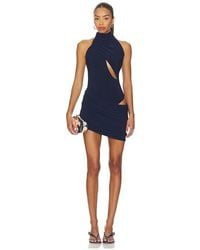low fat blue cheese dressing Lynne Velvet Mini Dress in Black