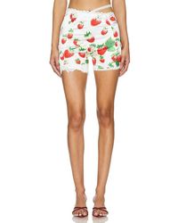 YUHAN WANG - Lace Trimmed Shorts - Lyst