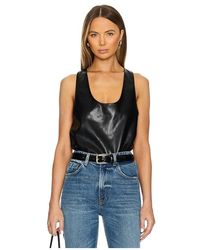 SER.O.YA - Nina Faux Leather Bodysuit - Lyst