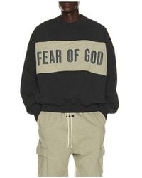 Fear Of God - Cropped Relaxed Panelled Sweatshirt - Lyst