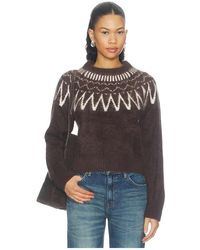 Soft Goat - Brushed Fair Isle Crewneck - Lyst