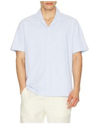 Vince - Seersucker Stripe Short Sleeve Cabana Shirt - Lyst