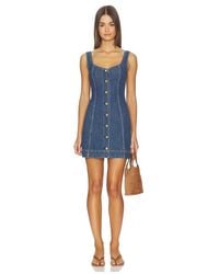 Alice + Olivia - Bea Sweetheart Denim Mini Dress - Lyst