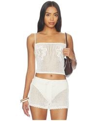 Lovers + Friends - Malu Pointelle Tank Top - Lyst
