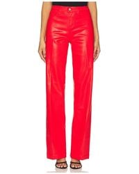 L'Agence - Clayton High Rise Wide Leg Coated Jeans - Lyst