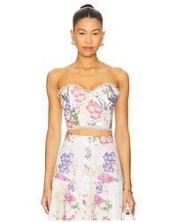 Charo Ruiz - Top Sin Tirantes Bio En Color Ivory, Talla (También En M, S, Xs) - Lyst