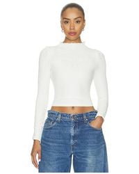 Free People - Mixed Feelings Mock Neck Tee - Lyst
