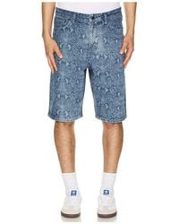 Daily Paper - Snake Laser Denim Shorts - Lyst