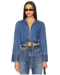 Alice + Olivia - Camisa Hannon En Color Azul Talla (También En S, Xs) - Lyst