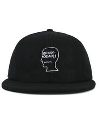Brain Dead - Sombrero De Panel Logohead En Color Negro Talla - Lyst