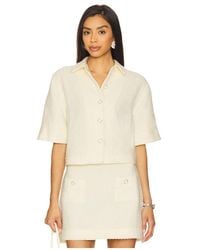 Jonathan Simkhai - Khloe Short Sleeve Button Down Top - Lyst