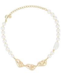 Self-Portrait - Halskette Shell And Pearl Necklace - Lyst
