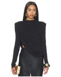 Misha - The Draped Sheen Jersey Top - Lyst