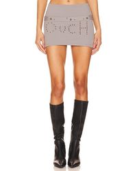 ZEMETA - Ouch Belt Micro Skirt - Lyst