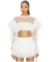 For Love & Lemons - Beckett Crop Top - Lyst