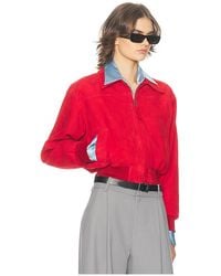 Helsa - The Suede Zip ボンバー - Lyst