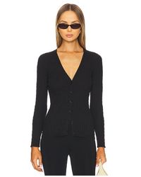 Enza Costa - Leinen-Cardigan Mit V-Ausschnitt - Lyst