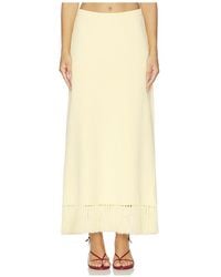 Clea - Amelia Fringe Hem Skirt - Lyst