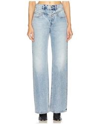 GRLFRND - Katya Seamed Loose Wide Leg Jeans - Lyst