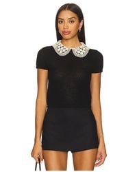 Alice + Olivia - Jersey Ciara En Color Negro Talla (También En S, Xs) - Lyst