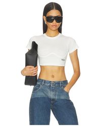 The Attico - Logo Crop Tee - Lyst