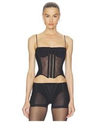 Halo - Layered Lace Up Corset Top - Lyst