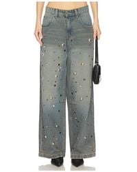 Jaded London - Studded Colossus Wide Leg Jeans - Lyst