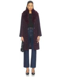 L'Agence - Laney Faux Fur Coat - Lyst