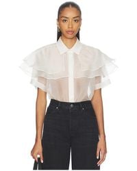 FRAME - Organza Cape Top - Lyst