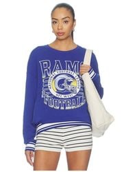Junk Food - Rams Striped Rib Crew Sweatshirt - Lyst