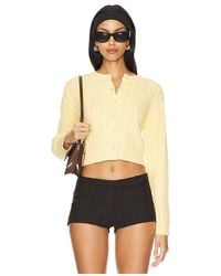 Frankie's Bikinis - Dudley Cable Knit Cardigan - Lyst