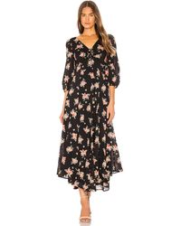 Free People Sea Glass Midi Dress - Schwarz
