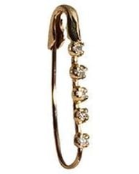 Loren Stewart - Mini Diamond Prong Safety Pin Single Earring - Lyst