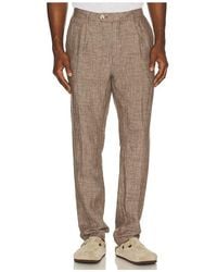 Onia - Linen Tapered Pleated Trouser - Lyst