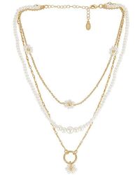8 Other Reasons - Flower Pearl Layered Necklace - Lyst