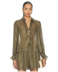 Cami NYC - Niecey Metallic Chiffon Blouse - Lyst