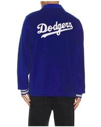 Mitchell & Ness - Mlb Dodgers Off The Bus Vintage Logo Corduroy Coaches Jacket - Lyst