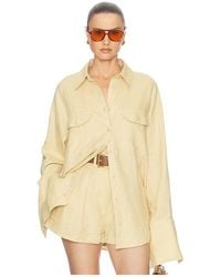 Helsa - Washed Linen Shirt - Lyst