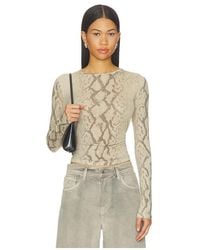 GRLFRND - X Sophia Kelly Sheer Crew Neck Tee - Lyst
