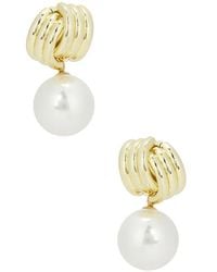 Shashi - Knot Pearl Drop Earring - Lyst